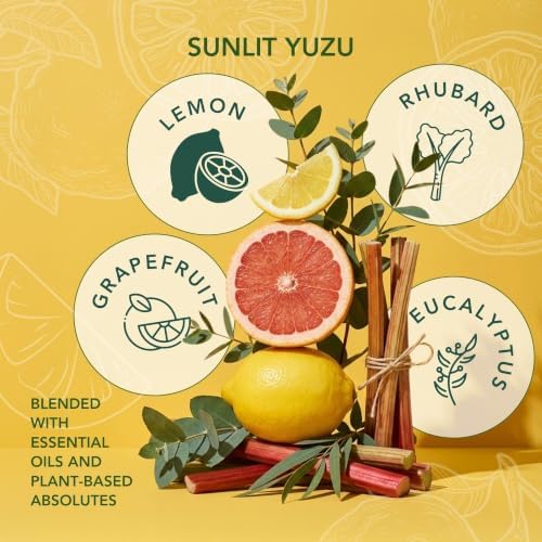 Sunlit Yuzu Beeswax Candle, Lemon & Grapefruit Essential Oils, 90+ Hr Burn - Image 4