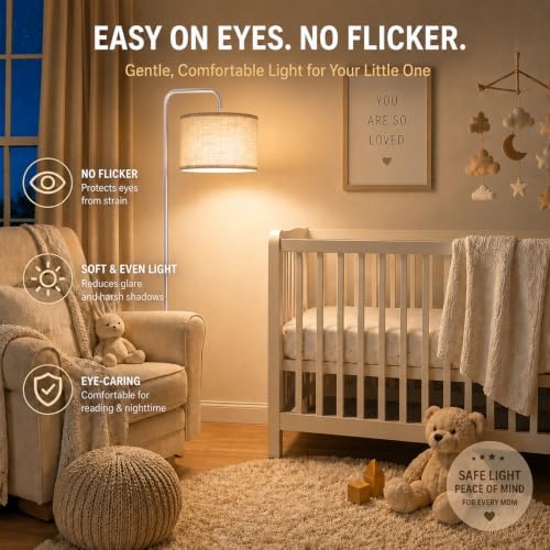 TJOY Floor Lamp, ‌Silver‌ Standing Floor Lamp for LivingRoom with 3CCT Bulb - Image 6