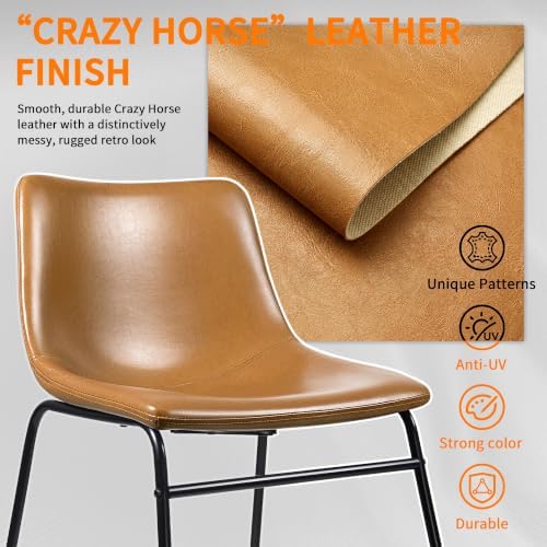 Waleaf Dining Chairs Set of 4, 18" Faux Leather Counter Height Bar Stools - Image 4
