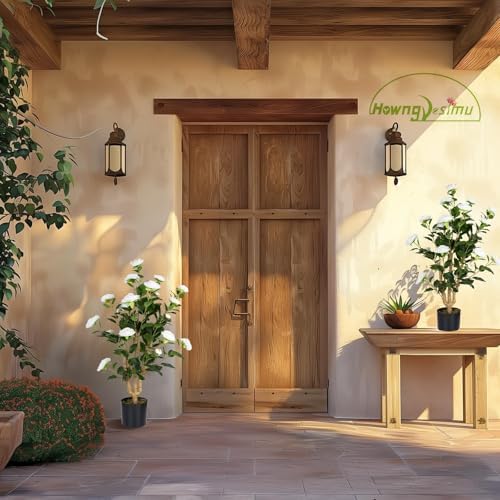2 Pack 3FT Artificial Camellia Trees in Pots, White Flowers - Image 4