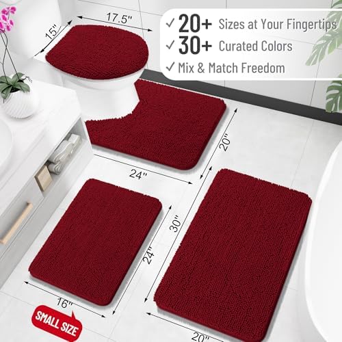 OLANLY Bathroom Rugs 30x20, Extra Soft Absorbent Chenille Bath Rugs - Image 2