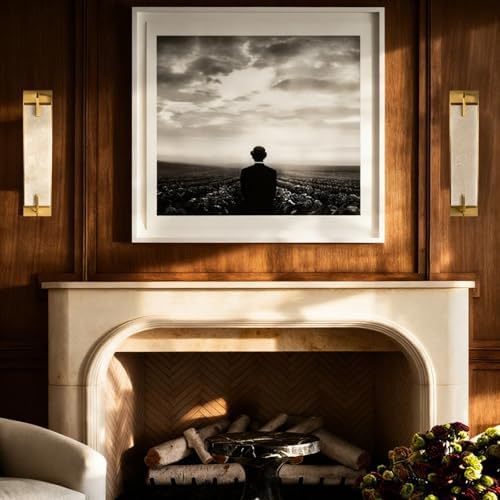 Modern Marble Wall Sconce Natural Alabaster Sconce, 23.6in Gold - Image 5