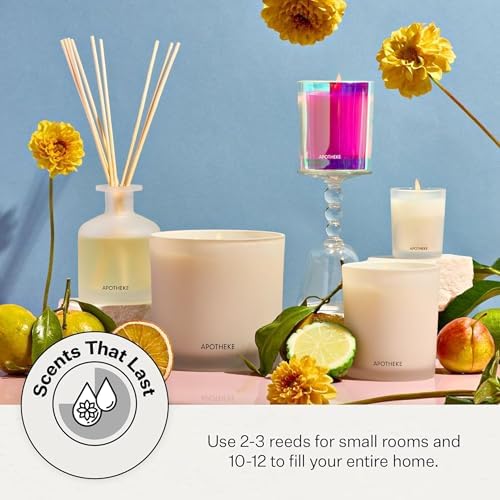 Apotheke Scented Reed Diffuser for Home, Bergamot Tangerine, 10 Reed Sticks - Image 6