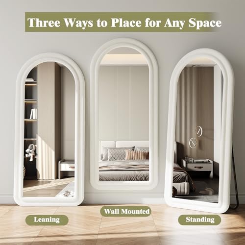 Koonmi 56"x24" Arched Full Length Mirror, Floor Mirror with Stand - Image 7