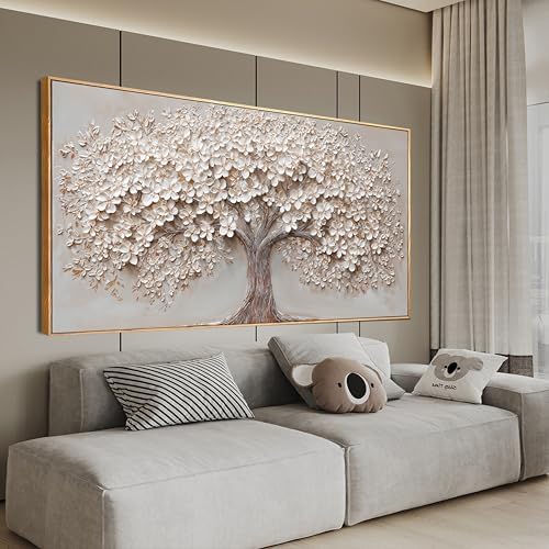 Canvas Wall Art Decor Prints Oversized Wall Art Pictures for Living Room Modern Large Tree of Life Wall Art Prints Framed Artwork for Walls Bedroom Office Decor 29" X 58"Printed Decorative Painting by TQJYILUFAART