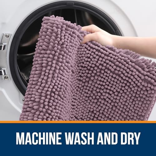 OLANLY Bathroom Runner Rugs 40x24, Extra Soft Absorbent Chenille Bath Rugs - Image 5