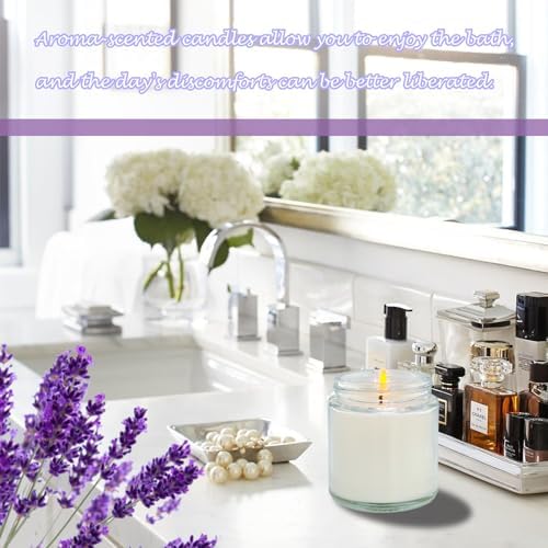 36 Pcs 4 Oz Mini White Soy Candles,Lavender Scented Candles Set,Bulk Aromatherapy Candle,Great Stress Relieving Scented Candle for Girls as a Gift for Birthdays, Weddings and More! - Image 4