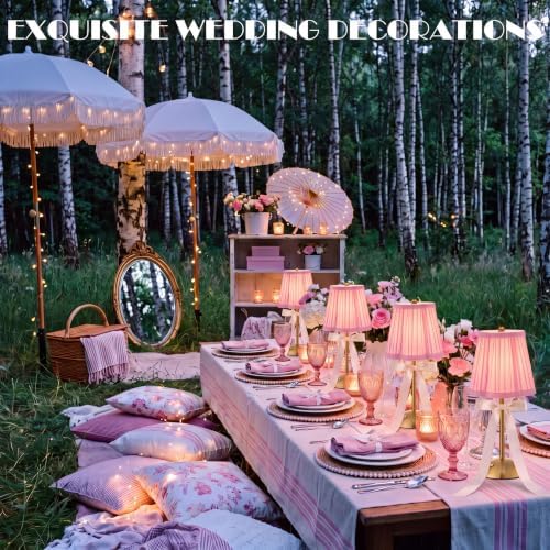 Wedding Cordless Table Lamp Rechargeable, Pink, 4 Pack - Image 2