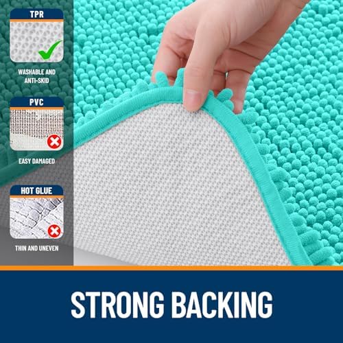 OLANLY Bathroom Rugs 36x24, Extra Soft Absorbent Chenille Bath Rugs - Image 6