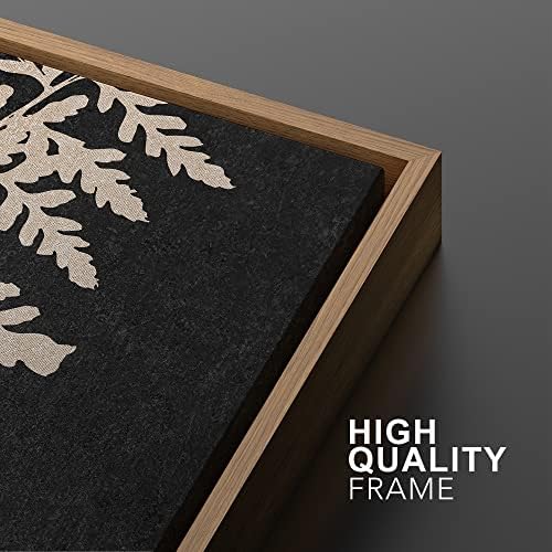SIGNWIN Canvas Print Wall Art Set Black Tan Forest Fern Plant Leaf Silhouette Nature Wilderness Illustrations Modern Art Rustic Multicolor for Living Room, Bedroom, Office - 24"" x36 x2 Natural - Image 4