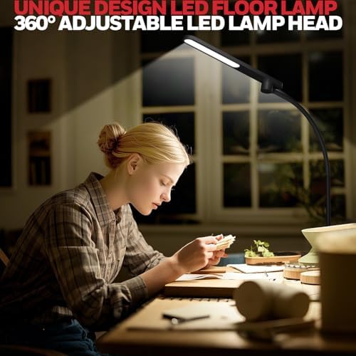 Honeywell LED Floor Lamp Dimmable Gooseneck Reading Living Room Bedroom 77" - Image 6