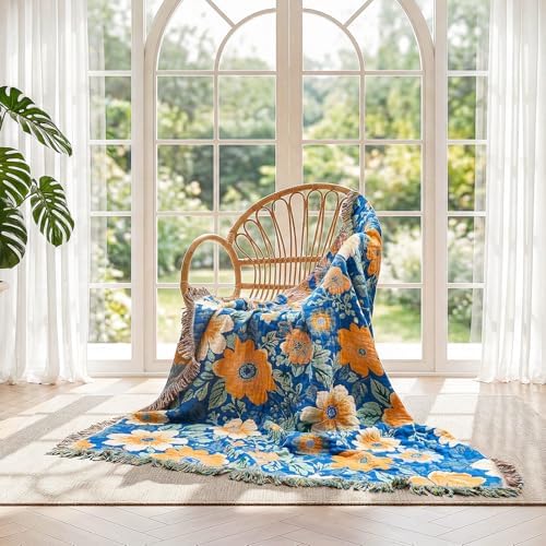 LUTBM Boho Throw Blanket for Bed 60"x80", All Season Cotton Couch Blankets - Image 5