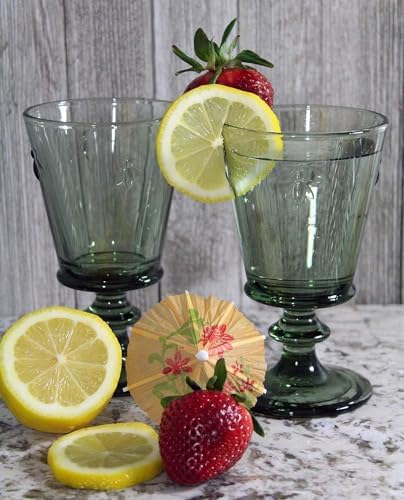 La Rochere Napoleon Bee Green Stemmed Wine Glasses Set of 6 – Vintage French Glassware with Stable Base – Elegant, Durable Glasses for Confident Hosting and European-Style Tables (8 oz) - Image 5