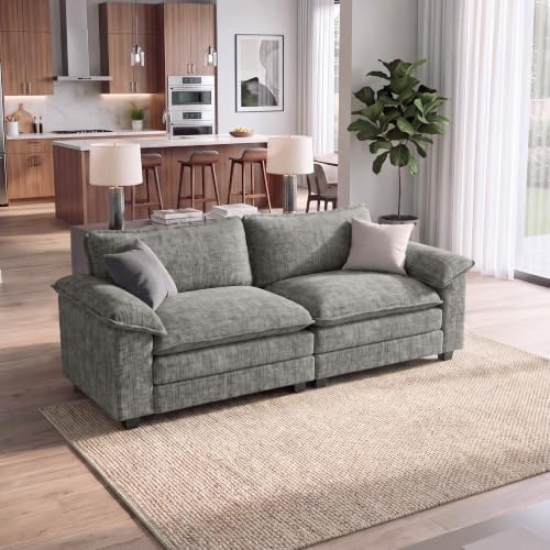 Homall 79.3" Loveseat Sofa, Cloud Sofa Couch, Deep Seat, Light Grey by Homall