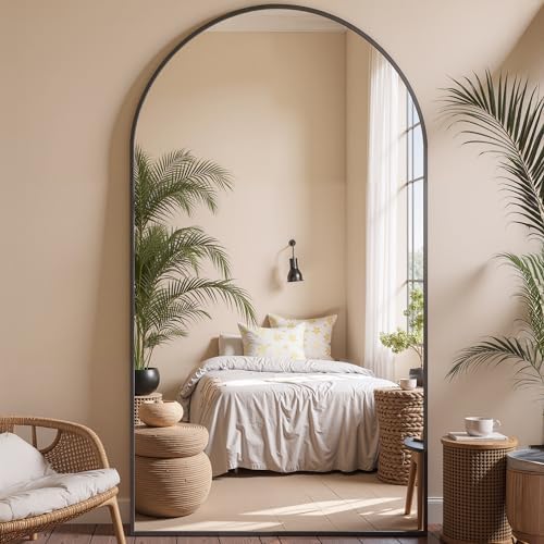 Floor Mirror, 90"x46" Oversized Full Length Mirror with Stand,Black - Image 3