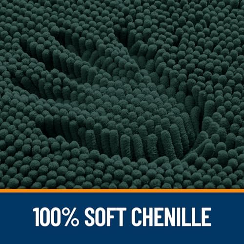 OLANLY Toilet Rugs U-Shaped 20x20, Soft Absorbent Chenille Contour Rugs - Image 3