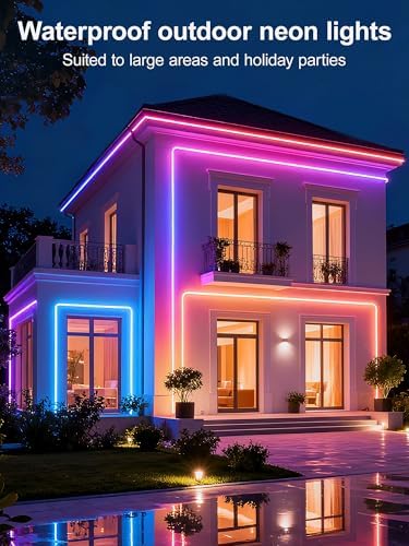 RIYO 32.8FT Neon Rope Lights App Remote Music Sync for Indoor Decor - Image 2