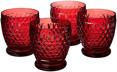 Villeroy & Boch Boston Old-Fashioned Glasses Set of 4, Red - Image 2