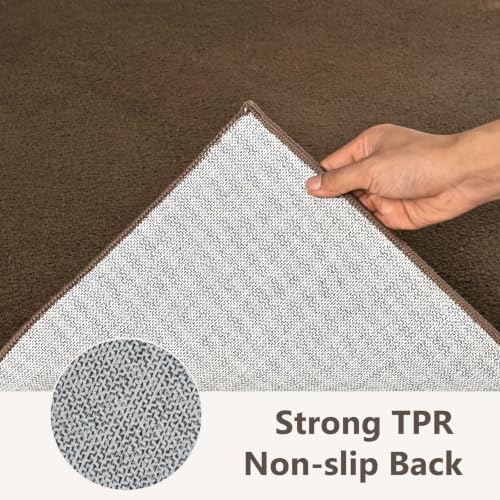 2x10 Beige Brown Solid Runner Rug Washable Non-Slip for Kitchen Hallway - Image 6
