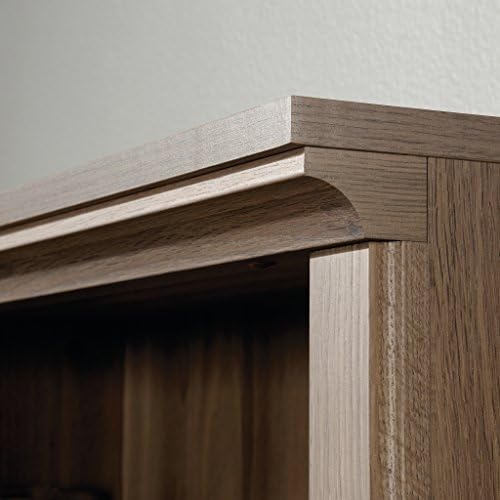 Sauder 5 Tier Book Shelf Wooden Bookcase Multipurpose Bookshelf for Home Office, Living Room, in Salt Oak finish - Image 5