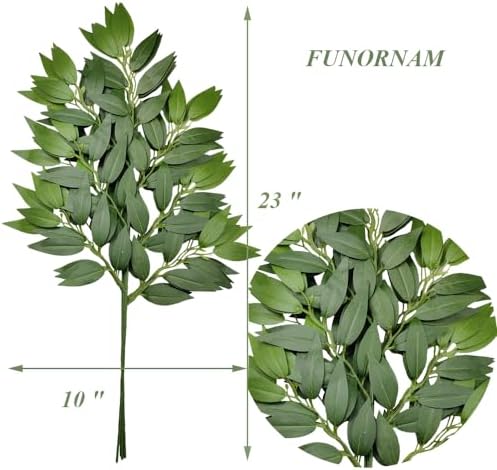 60Pcs Italian Ruscus Greenery Stems Artificial Silk Greenery Leaves for DIY Wedding Arch Bouquet Filler Table Centerpieces Home Indoor Decor - Image 3