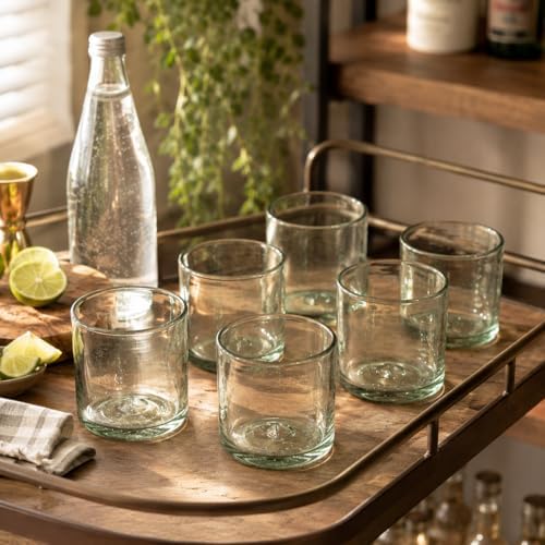 Clear 12 oz Large DOF Glasses (set of 6), Recycled Glass, Lead-free, Toxin-Free (12oz Large DOF) - Image 5