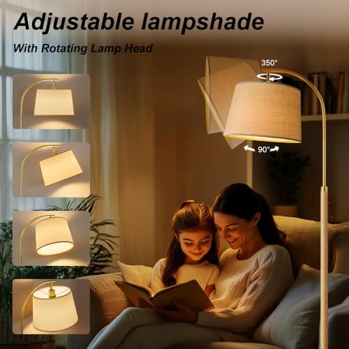Real Wood Floor Lamps for Living Room Bedroom, 62" Mid Century Modern Lamp - Image 4