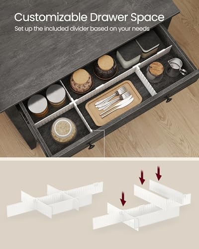 VASAGLE Buffet Cabinet, Coffee Bar with a Drawer, Adjustable Shelf - Image 5