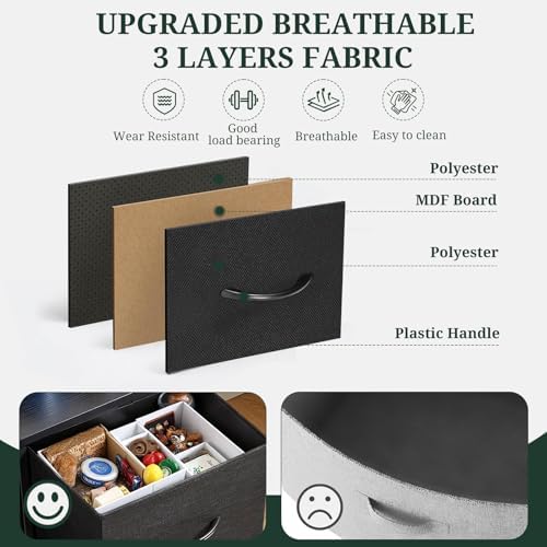 Nightstand Upgraded Small 2 Drawer Dresser End Table Bedside Furniture - Image 6