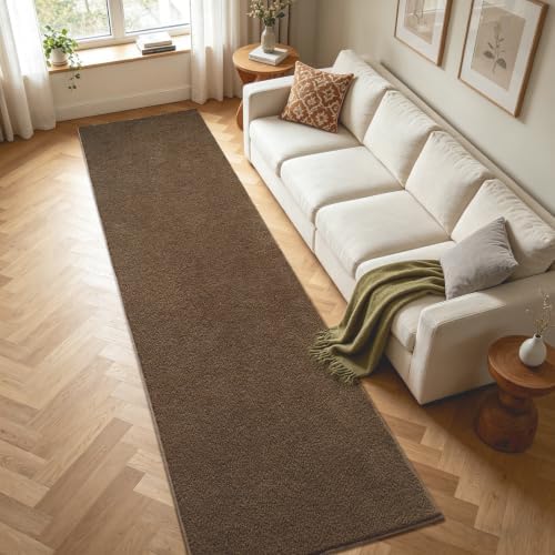 2x10 Beige Brown Solid Runner Rug Washable Non-Slip for Kitchen Hallway - Image 4