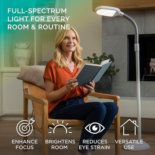 Verilux SmartLight Full Spectrum LED Floor Lamp with Adjustable Brightness - Image 2