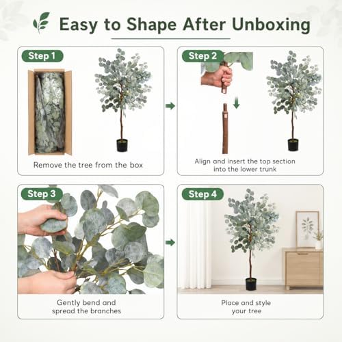 Artificial Eucalyptus Trees, 4FT, 2 Pack - Image 6