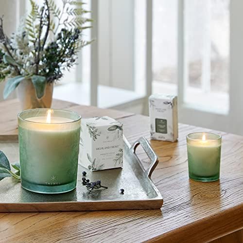 Thymes Scented Candles for Home Decor - Luxury Home Fragrance Gifts for Women & Men - Winter Candles with Crisp Notes of Sage, Eucalyptus, & Cypress Needles - Sage-Green (Highland Frost, 13 oz) - Image 6