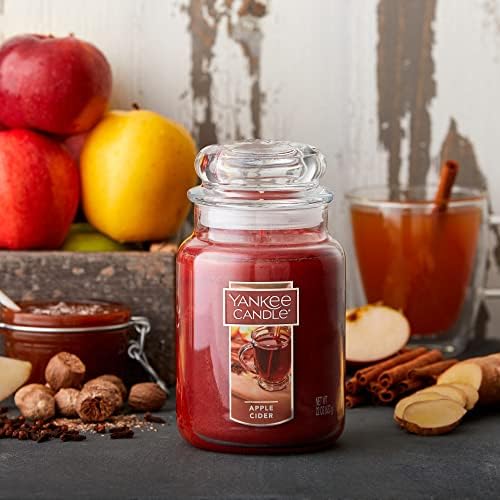 Yankee Candle Apple Cider Scented, Classic 22oz Large Jar Single Wick Candle, Over 110 Hours of Burn Time - Image 3