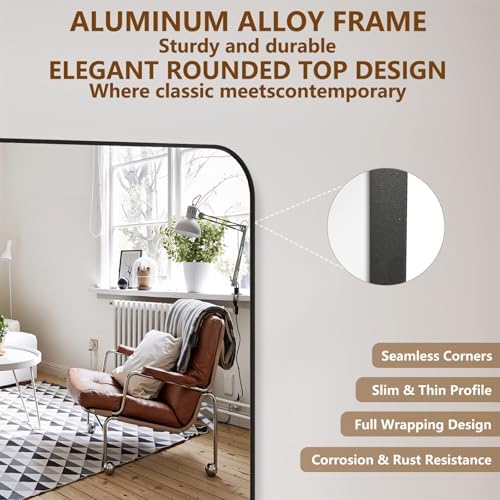 Koonmi Full Length Mirror, 67"x30" Mirror Full Length with Stand - Image 5
