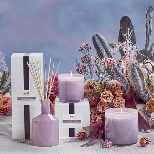 LAFCO New York Classic Reed Diffuser, Midnight Cactus - 6 oz - Up to 3 Months Fragrance Life - Reusable Glass Vessel - Natural Wood Reeds - Made in the USA - Image 6
