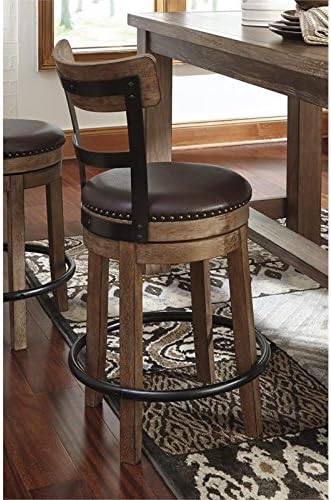 Signature Design by Ashley Pinnadel Counter Height Swivel Bar Stool, Brown - Image 2