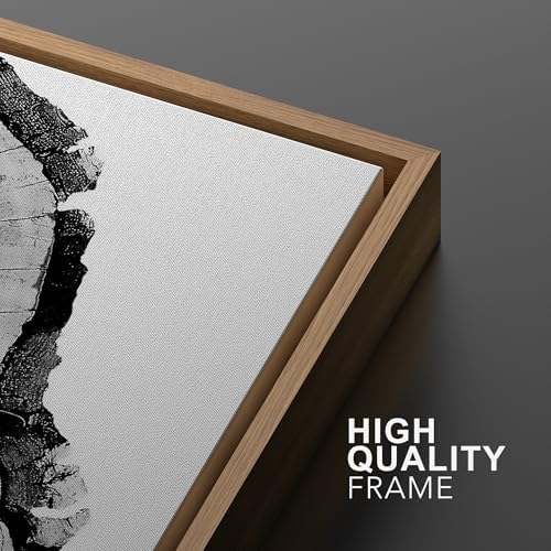 SIGNWIN Framed Wall Art Print Set Black & White Close Up Tree Ring Details Nature Wilderness Photography Modern Art Rustic Relax/Calm Multicolor for Living Room, Bedroom, Office - 24"" x36 x2 Natural - Image 5
