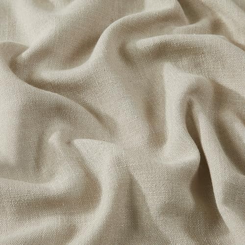 Vision Home Sand Pinch Pleated Full Blackout Curtains Linen Blended Room Darkening Window Curtains 112 inch for Living Room Bedroom Thermal Insulated Pinch Pleat Drapes with Hooks 40" Wx112 Lx2 - Image 4