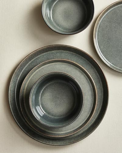 Pokini Ceramic Plates and Bowls Sets for 8, 24pcs Dinnerware Sets, Dish Set - Image 3