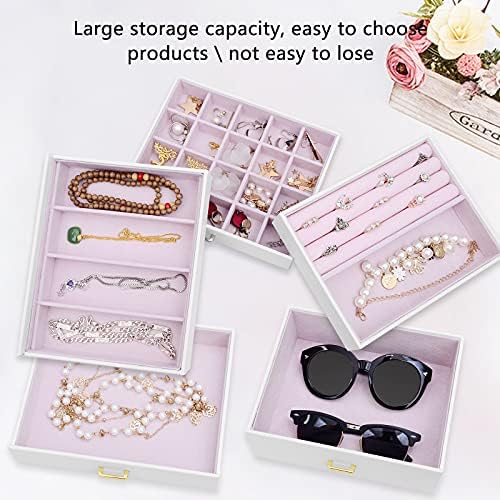 AKOZLIN 6-Tier Jewelry Box Organizer 5 Drawers Storage Extra Large White - Image 5