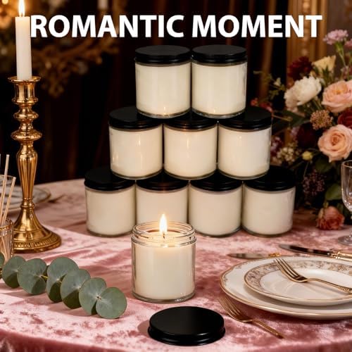 12 PCS 8oz Large Eucalyptus Scented Long Lasting Pure Soy Wax Candles | Calming Home Fragrance | Premium Bulk Gift Set | Wedding Favors, Spa, Hotel & Corporate Events - Image 6