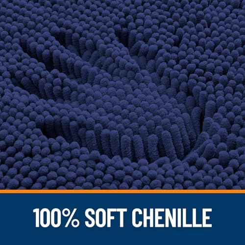 OLANLY Toilet Rugs U-Shaped 20x20, Soft Absorbent Chenille Contour Rugs - Image 3