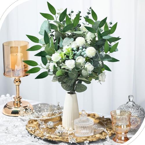 100Pcs Italian Ruscus Greenery Stems 18" Artificial Silk Greenery Leaves for DIY Bouquet Filler Table Centerpieces Home Indoor Decor - Image 3