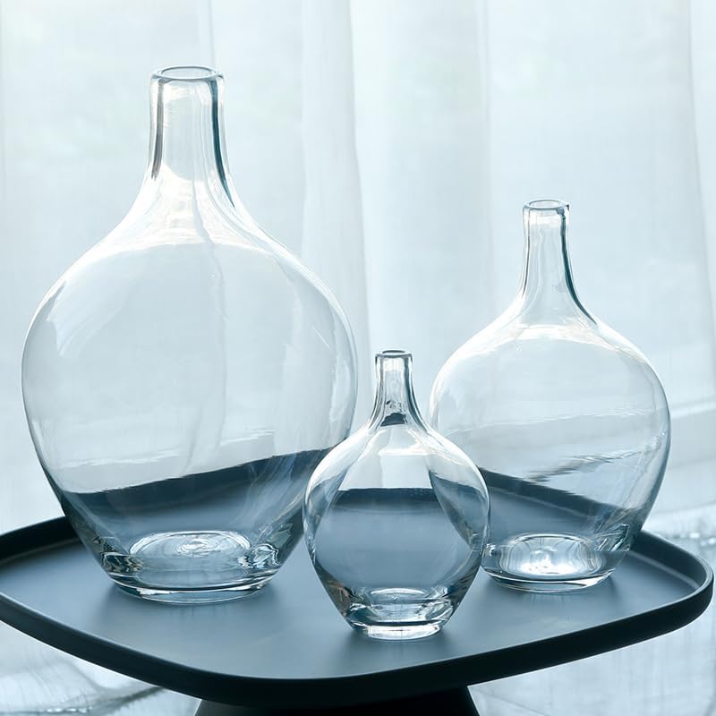 Large Clear Glass Vase 12 Inch - Image 6