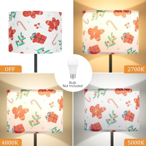 Ambimall 60'' Modern Floor Lamp with Shade, Tall Lamps for Living Room, Bedroom, Office, Dining Room, Christmas Decoration Lampshade(Without Bulb) - Image 2