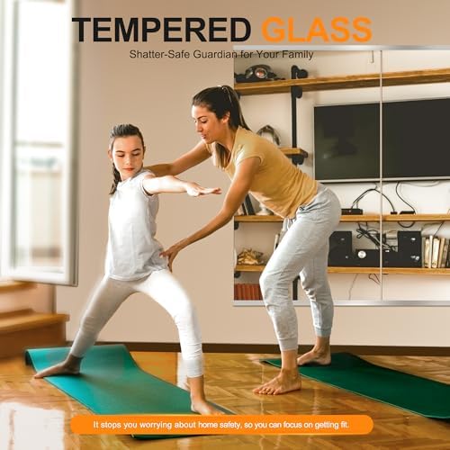 Delma Home Gym Mirror, 48''x28''x2PCS Silver Wall Mounted - Image 2