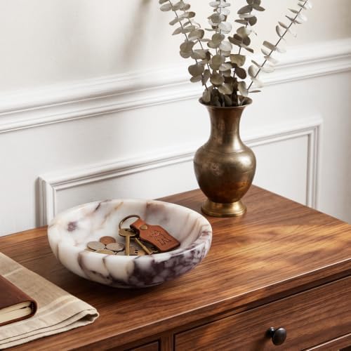 Natural Luxury Marble Bowl 7.8'' Large Calacatta Viola Marble Tray - Image 6