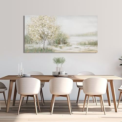 Green Wall Art Canvas Wall Art Decor Spring Scene Nature Landscape Wall Painting Decorations Artwork Wall Art Prints Pictures For Room Living Room Bedroom Office Decor 20x40 Inch - Image 5