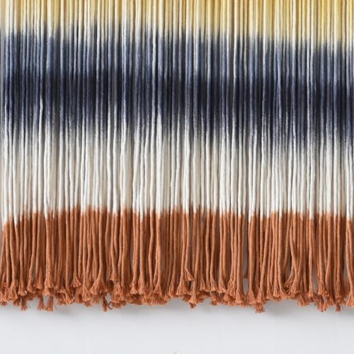 Flber Macrame Wall Hanging Extra Large Dip Dye Boho Wall Decor 57" W*35" L - Image 6